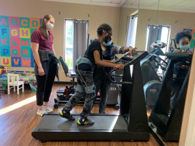 girl on treadmill